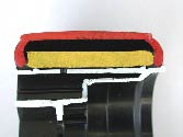Example of air gap on an F-1 tire