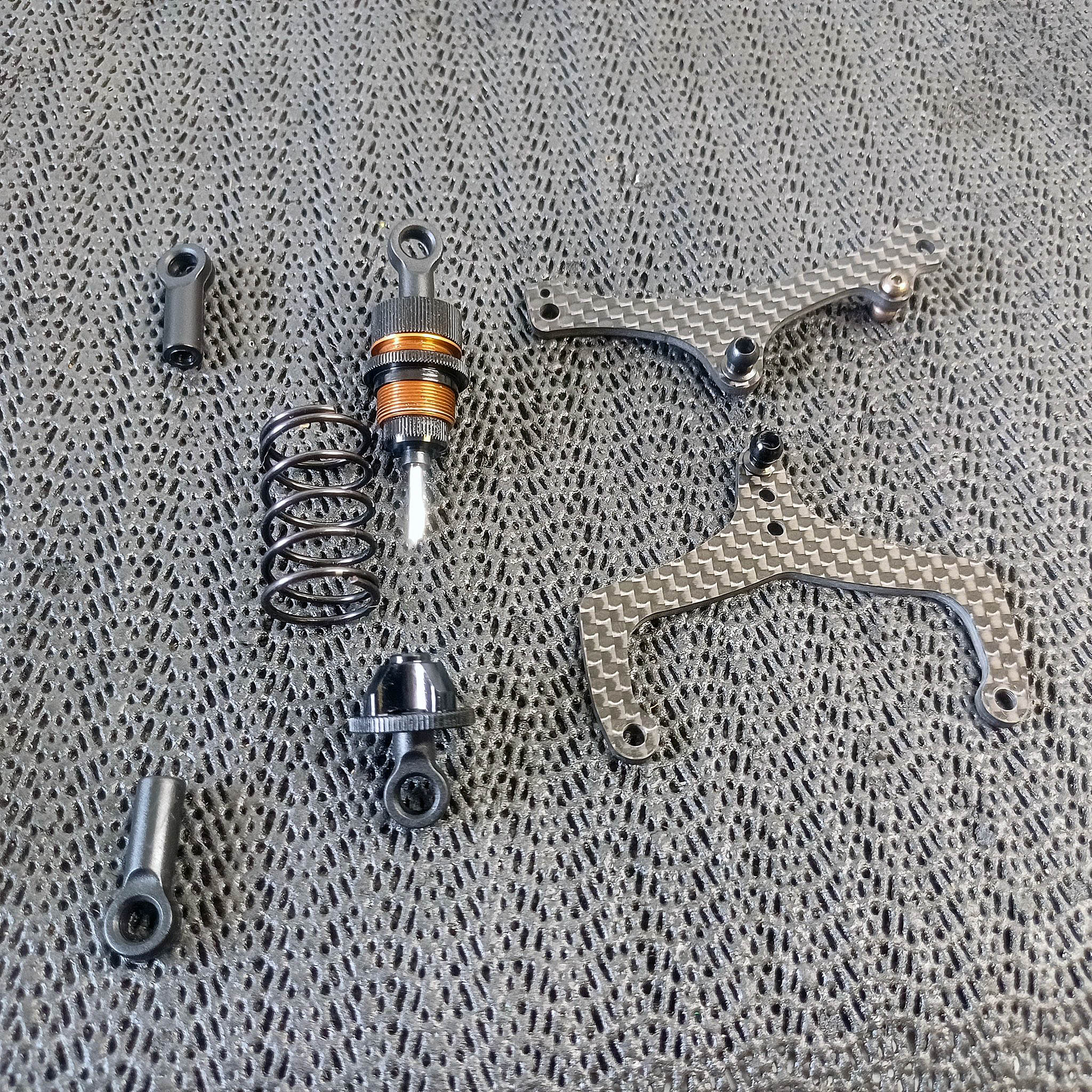 A group of metal parts